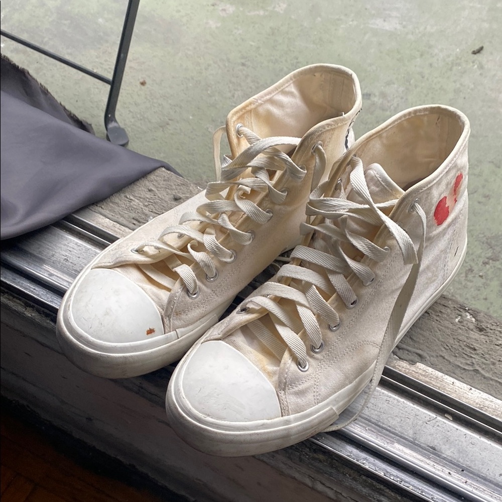 H&M White High-Top Sneakers with Classic Design